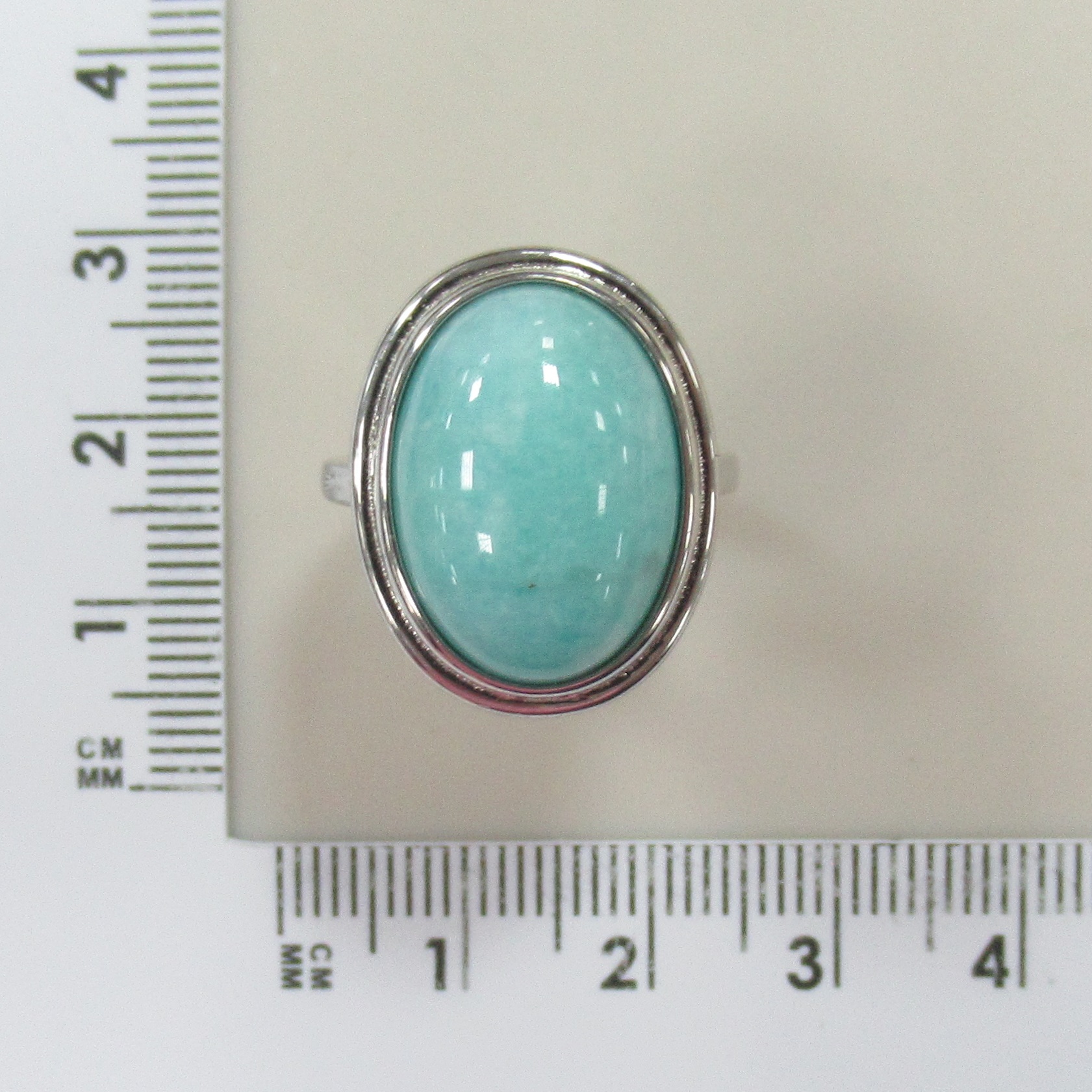 Серебряное кольцо с амазонитом